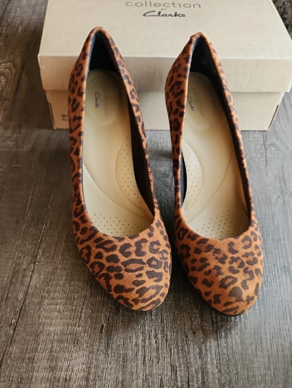Leopard Faux Suede Platform Heels